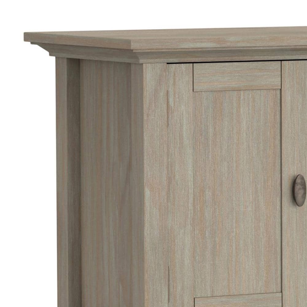 Redmond Distressed Grey Solid Wood 72" TV Media Stand