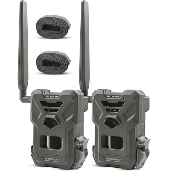 28MP Cellular Trail Camera with GPS, Night Vision, Dual-Sim LTE Connectivity, IP65 Water-Resistant - (2-Pack)