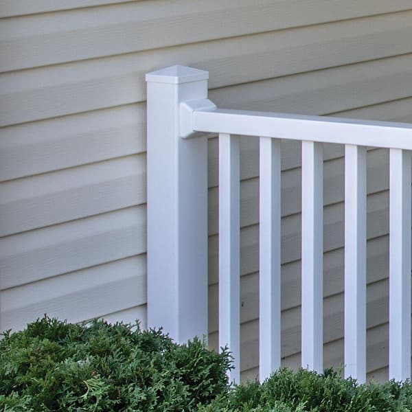 Veranda 4 in. x 4 in. x 39 in. White Traditional Fence Post Jacket