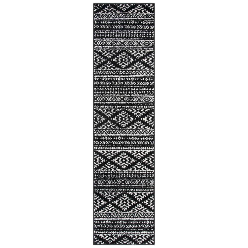 Tulum Black/Ivory 2 ft. x 15 ft. Striped Tribal Geometric Runner Rug price history on PriceWatchPro