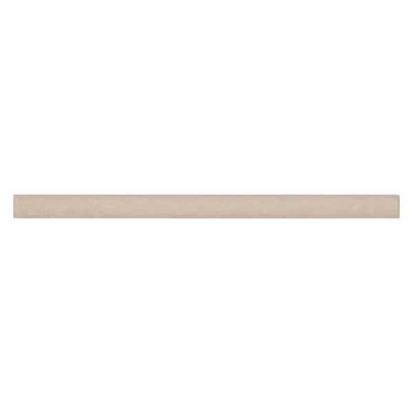 Makoto 0.5" x 8" Matte Ceramic Jolly Miter Edge Trim in Tatami Beige (1 sq. ft./Case)