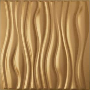 19 5/8 in. x 19 5/8 in. Leandros EnduraWall Decorative 3D Wall Panel, Gold (Covers 2.67 Sq. Ft.)