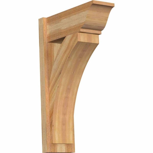 Ekena Millwork 8 in. x 32 in. x 20 in. Thorton Traditional Rough Sawn Western Red Cedar Outlooker