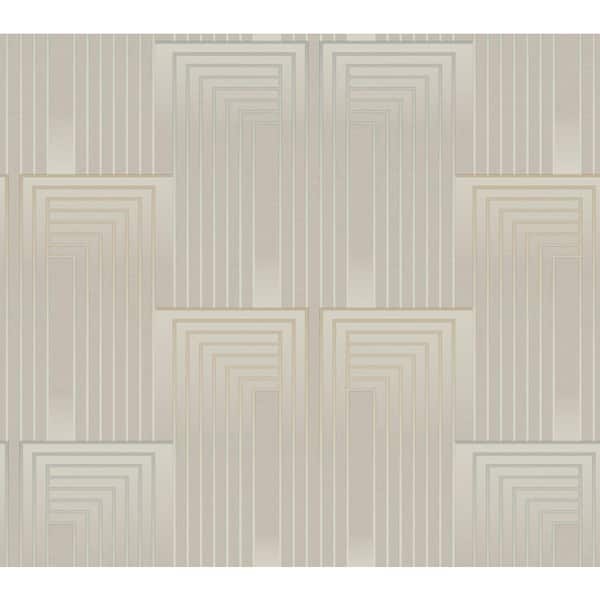 Beige Vanishing Taupe and Pearl Peel and Stick Wallpaper