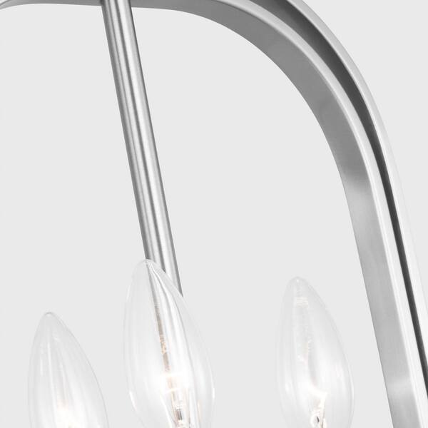 Generation Lighting - Loretto 3-Light Brushed Nickel Transitional Dimmable Lantern Chandelier