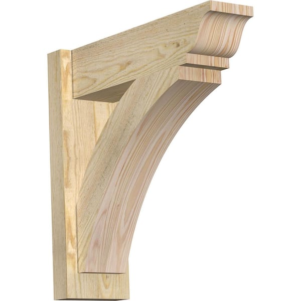 Ekena Millwork 6 in. x 20 in. x 20 in. Douglas Fir Thorton Traditional Rough Sawn Outlooker