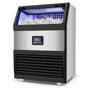 22.8 in. 350 LBS./24 H Half Size Cubes Built in/Freestanding Commercial Ice Maker With Self-Cleaning, Stainless Steel