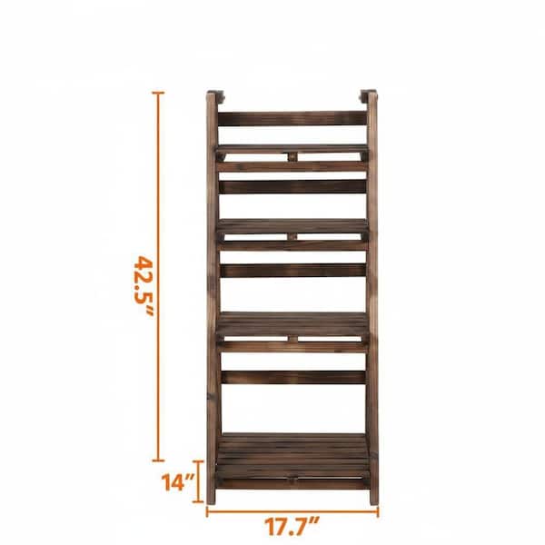 Wood Foldable Plant Stand (17.7 in. H W x 42.5 in. H) YNLIN269