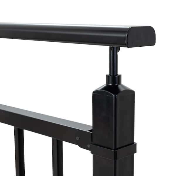 Dolle Acadia 38 in. H x 41 in. W Black Aluminum Starter Banister Kit Stair Railing Kit