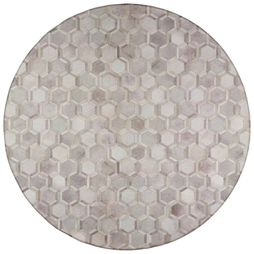 Laredo Grey 8 ft. x 8 ft. Indoor/Outdoor Washable Rug