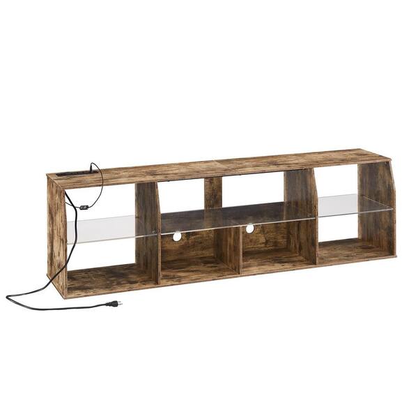 Javlergo TV Stand Industrial Entertainment Center Media Console Table With Storage And Mesh Shelf For Living Room/Bedroom, Brown - On Sale - Bed Bath & Beyond - 36155036