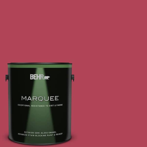 BEHR MARQUEE 1 gal. #130B-7 Cherry Wine Semi-Gloss Enamel Exterior Paint & Primer