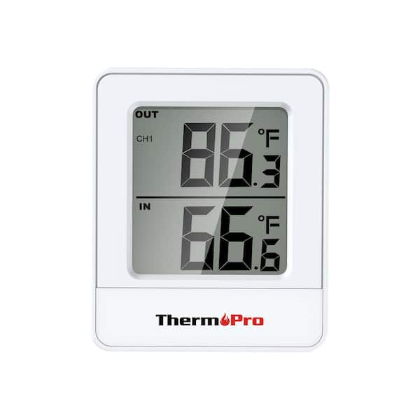 ThermoPro TP63B Indoor Outdoor Thermometer Wireless Hygrometer, 500FT  Inside Outside Thermometer, Remote Temperature Monitor with Cold-Resistant