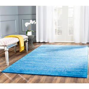 Adirondack Light Blue/Dark Blue Doormat 3 ft. x 5 ft. Solid Area Rug