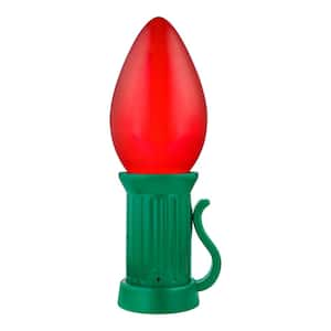 3 ft. Battery Operated LED Jumbo Red Bulb Holiday Yard Decoration