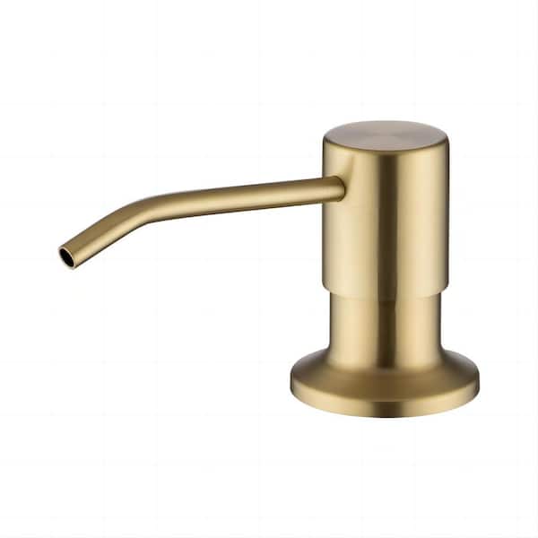 Flynama Kitchen Stainless Steel Soap Dispenser in Brushed Gold
