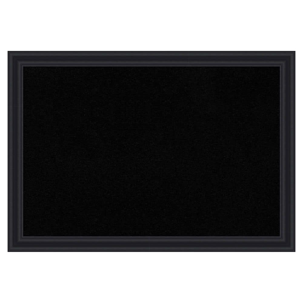 Amanti Art Dalat Black 40 in. x 28 in. Poly Framed Black Cork Memo ...