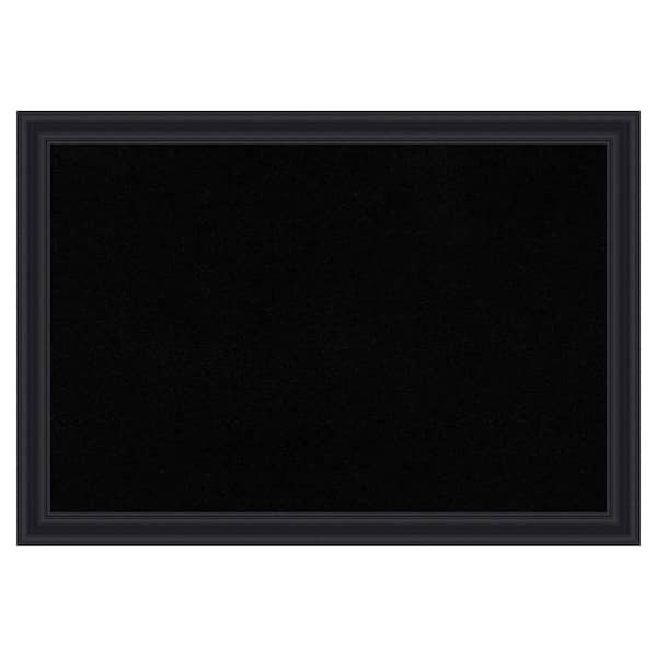 Amanti Art Dalat Black 40 in. x 28 in. Poly Framed Black Cork Memo