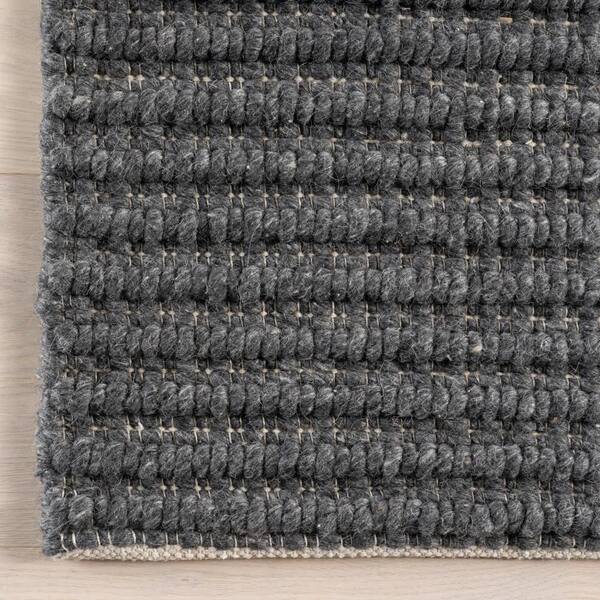 nuLOOM Skye Modern High-Low Charcoal 8 ft. x 10 ft. Indoor Area