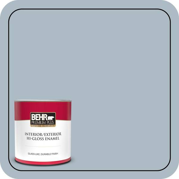 BEHR PREMIUM PLUS 1 qt. #PPU14-12 Hazy Skies Hi-Gloss Enamel Interior/Exterior Paint & Primer