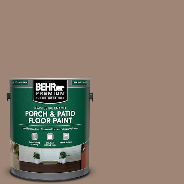 BEHR PREMIUM 1 gal. #PPU5-16 Earthnut Low-Lustre Enamel Interior/Exterior Porch and Patio Floor Paint
