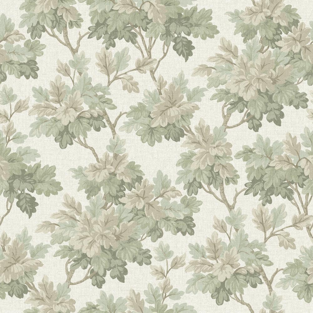 Erin Gates Green Oakcliff Sage Leaf Trail Wallpaper Sample AST6355SAM