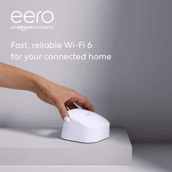 6 Dual-Band Mesh Wi-Fi 6 Router, with Built-in Zigbee Smart Home Hub (1  Router Plus 1 Extender) White
