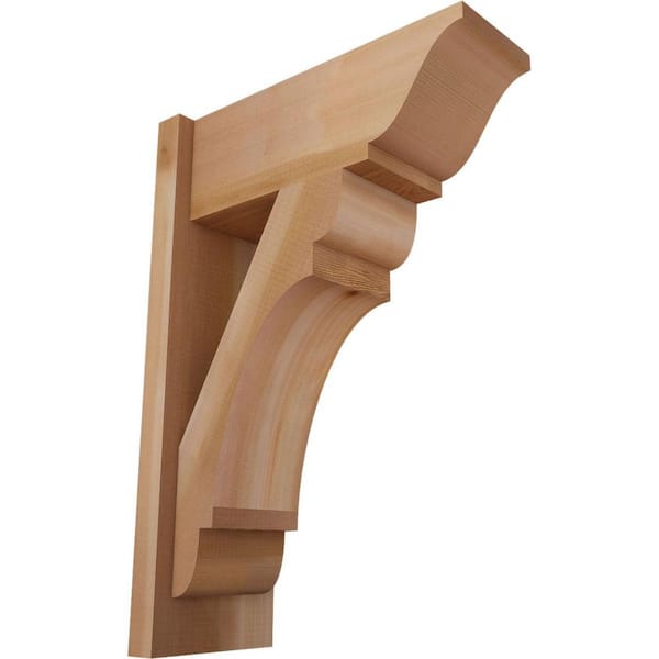 Ekena Millwork 8 in. x 26 in. x 18 in. Western Red Cedar Olympic Traditional Smooth Outlooker