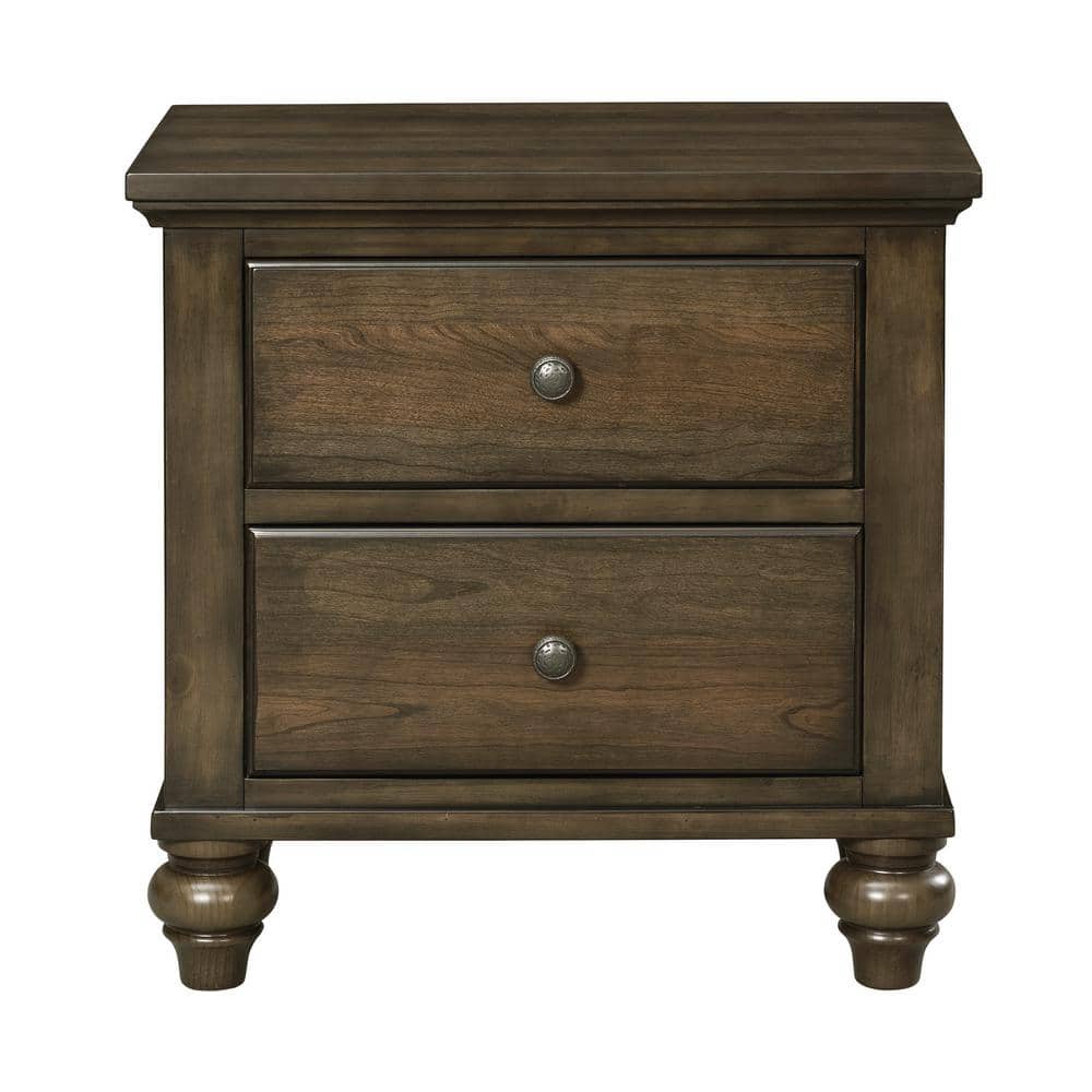 Channing 2Drawer Dark Walnut Nightstand CH600NS