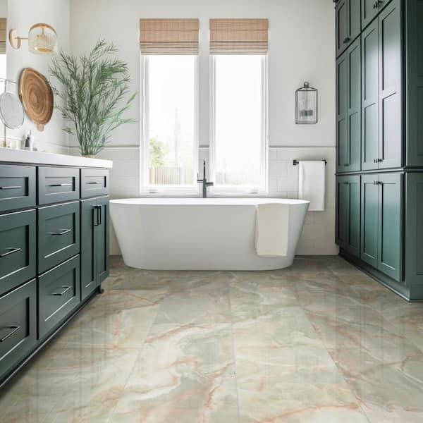 Aura Green 24 in. x 48 in. Polished Porcelain Floor and Wall Tile (512 sq. ft./Pallet)