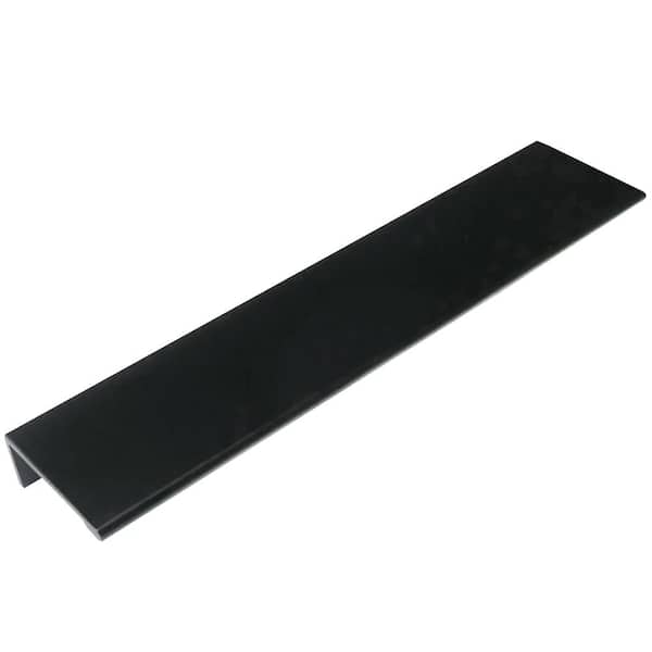 9 in. Edge Drawer Pull-Matte Black Finish Drawer Pull
