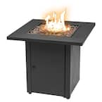 FIRE ISLAND 30 in. W x 24.6 in. H Square Steel LP Gas Mosaic Table Top ...