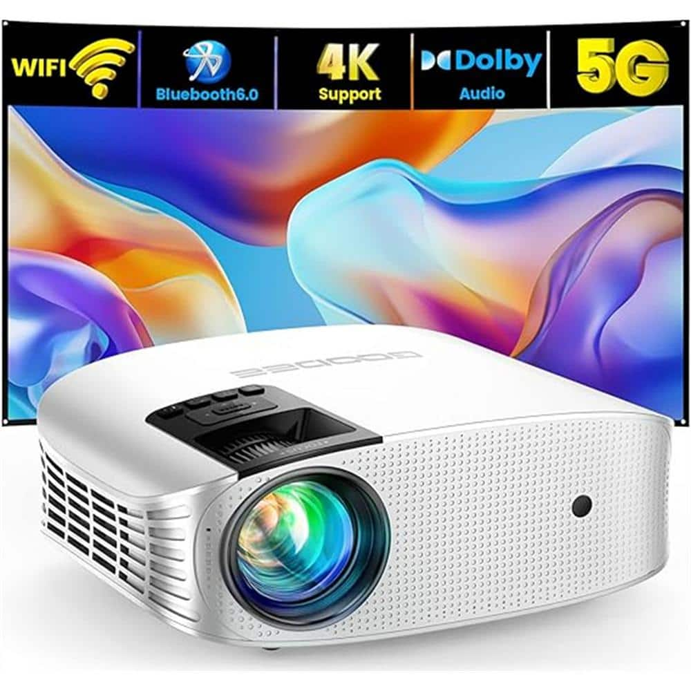 Full HD 1920 x 1080 Outdoor Portable Video Home Theater Movie Projector, Support 4K, with 5G WiFi, Bluetooth, 800 Lumen -  Etokfoks, MLSA22LT017