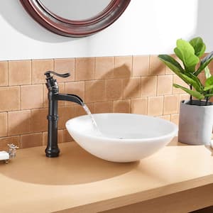Single Handle Single Hole Waterfall Bathroom Vessel Sink Faucet in Oil Rubbed Bronze