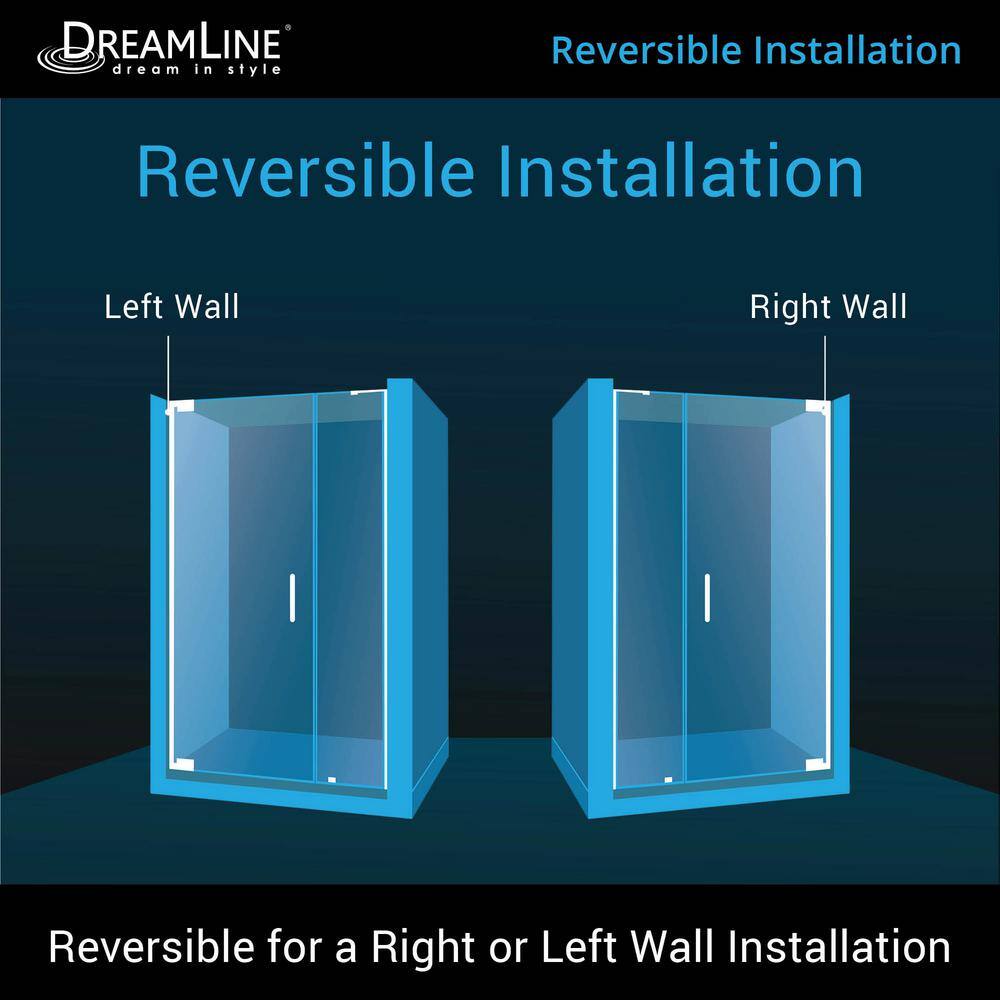 Elegance-LS 72" Frameless Pivot Shower Door with Clear Glass