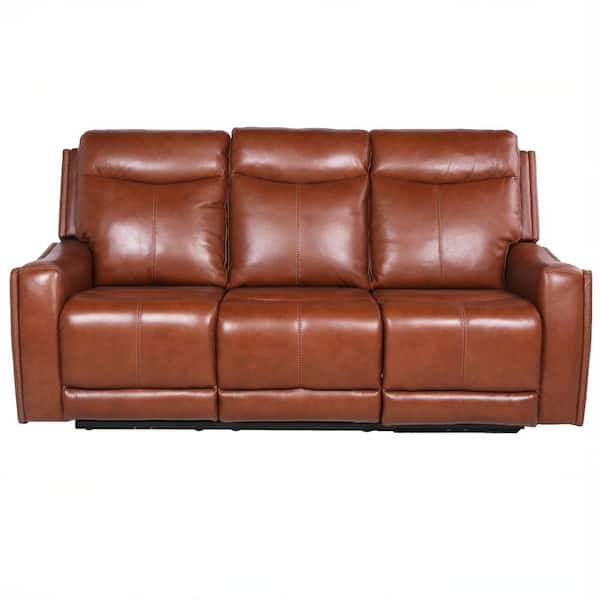 Natalia 3-Piece Brown Leather Reclining Living Room Set