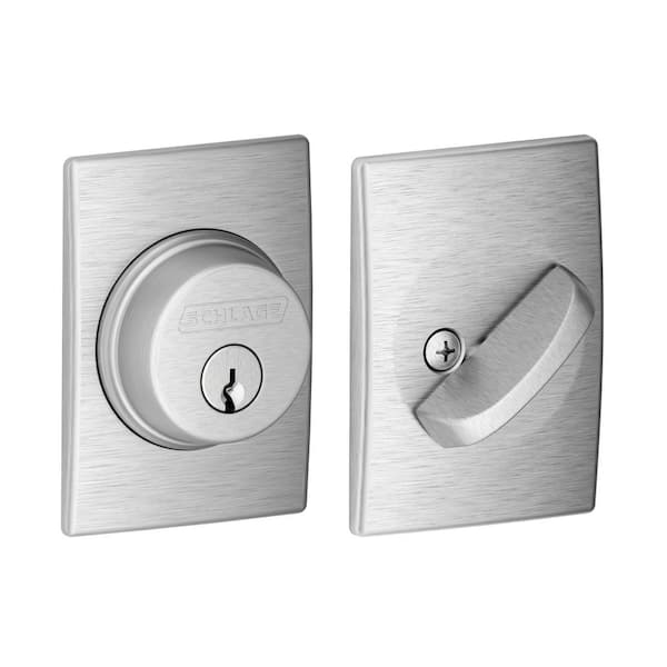 Schlage B60 Series Century Satin Chrome Single Cylinder Deadbolt Certified Highest for Security and Durability