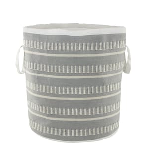 Dash Stripe Blue / White Geometric Polyester Indoor/Outdoor Storage Basket