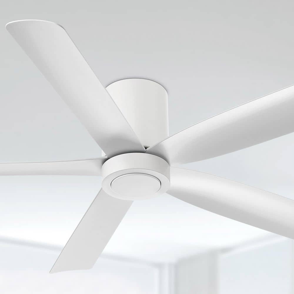 CORMAC 5-Blade 52 in. Indoor/Outdoor Matte White Low Profile Modern Ceiling Fan with Remote Included price history on PriceWatchPro