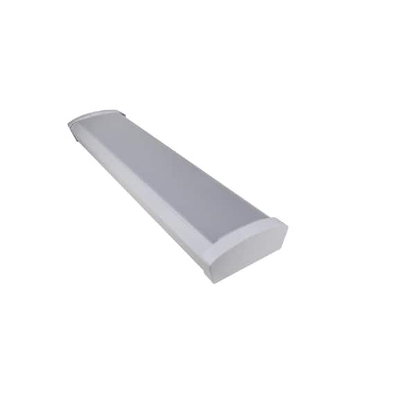Commercial Electric - 1-Pack 24 in. 2,000 Lumens Integrated LED White Wraparound