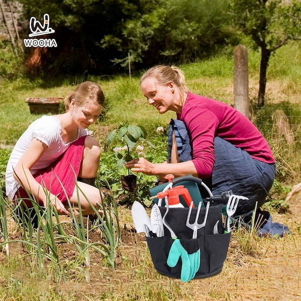 Unbranded - 5 Gal. Garden Bucket Caddy, Tool Organizers Bag, Collapsible Tool Bag 1-Piece Garden Tool Set (Bucket Not Included)