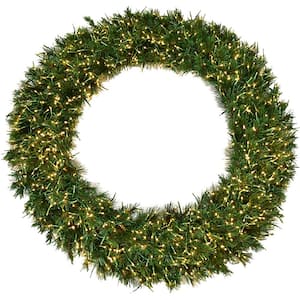 48 in. Pre-Lit Artificial Christmas Wreath with Special Lighting Effects