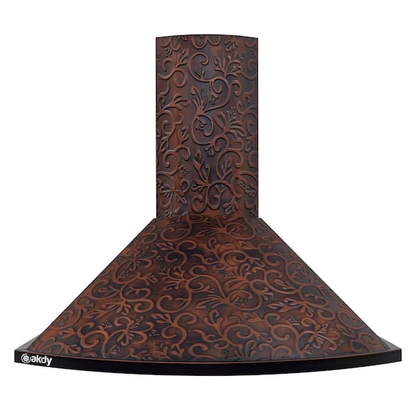 AKDY 30 in. Convertible Wall Mount in Embossed Copper Vine Design