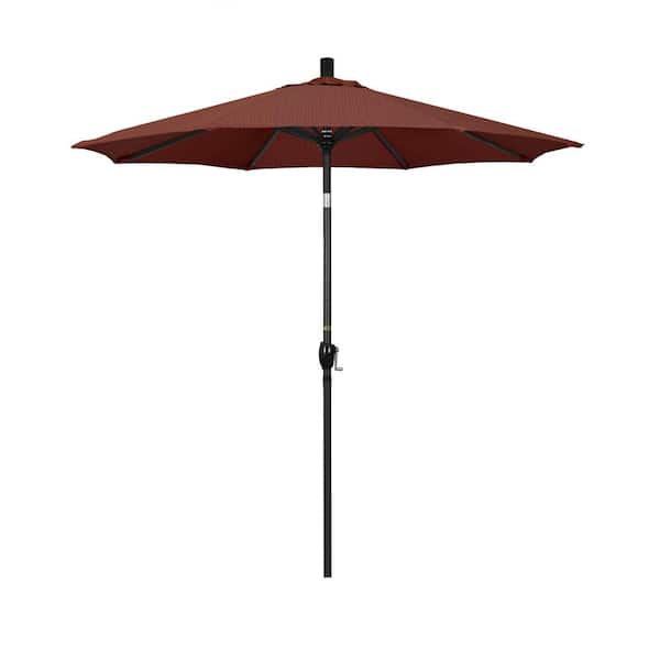 California Umbrella 7-1/2 ft. Aluminum Push Tilt Patio Market Umbrella in Terrace Adobe Olefin