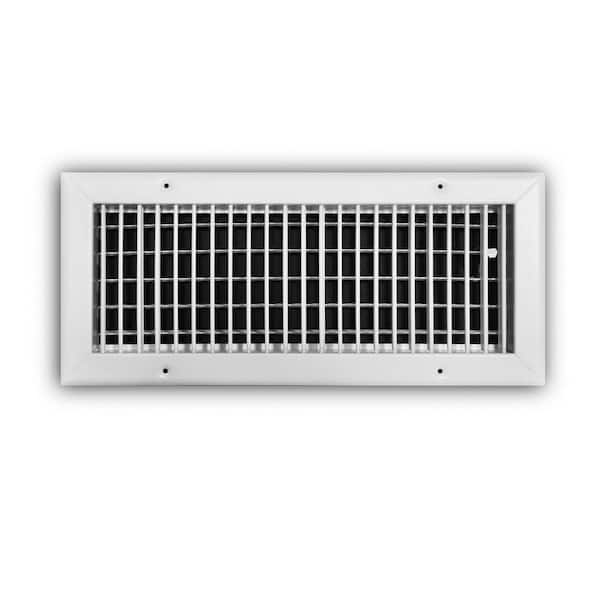 Everbilt 16 in. x 6 in. 1-Way Steel Adjustable Wall/Ceiling Register in White