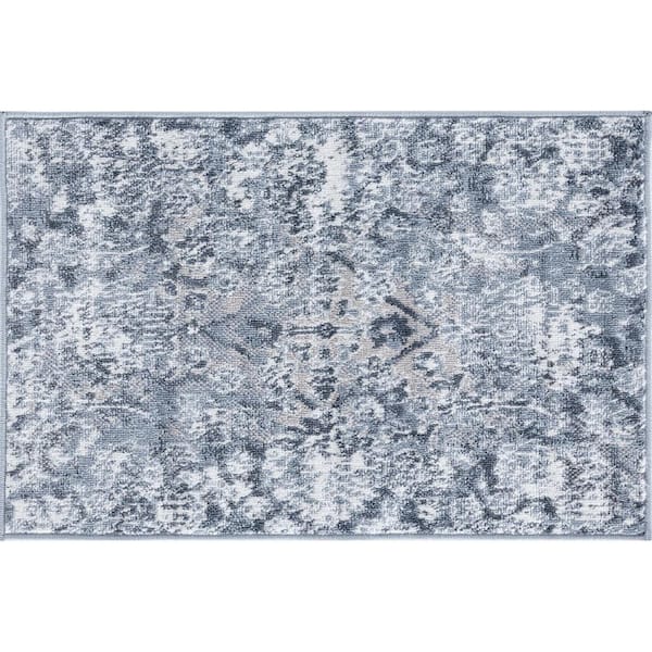 Nexus Floral Blue 2 ft. x 3 ft. Indoor Area Rug