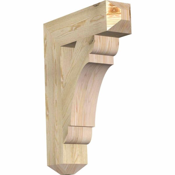 Ekena Millwork 6 in. x 32 in. x 24 in. Douglas Fir Olympic Craftsman Rough Sawn Bracket