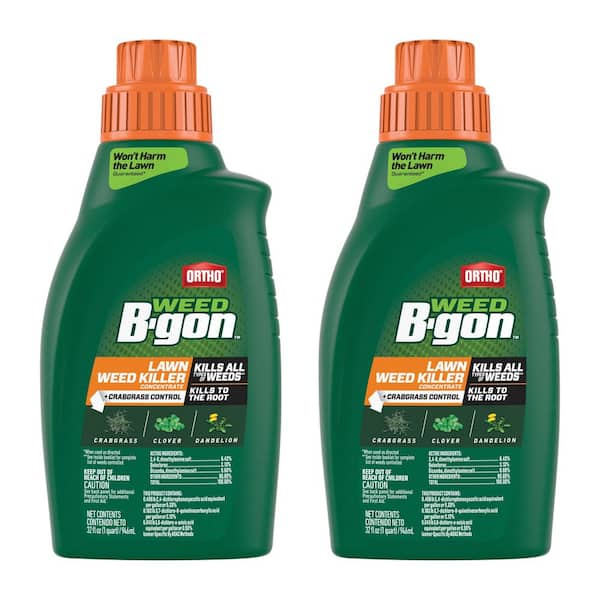 Weed B-gon Lawn Weed Killer Concentrate Plus Crabgrass Control 32 fl. oz. Concentrated Weed Killer (2-Pack)
