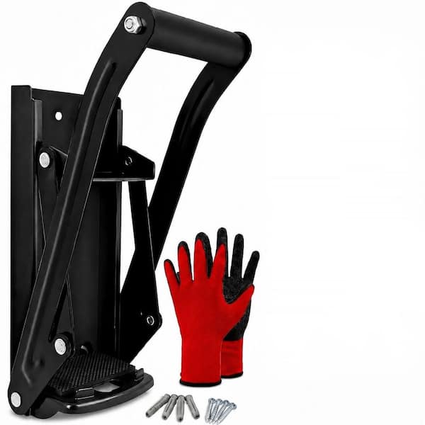 Heavy Duty Alloy Steel Wall Mounted Can Crusher with Reinforced Base, Anti-Pop Pillars, Ergonomic Grip, 1 Piece