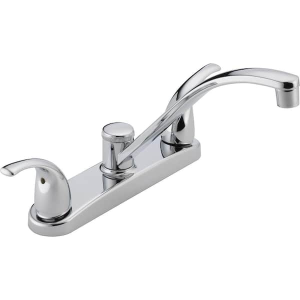 Peerless Choice Double Handle Standard Kitchen Faucet in Chrome